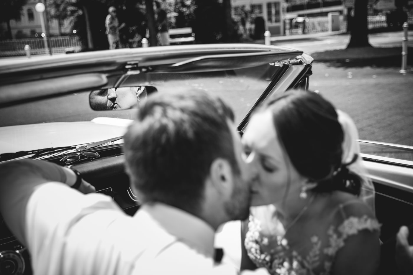 Hochzeitspaar, Brautpaar-Shooting im Kur-Park in Bad Ems. Hochzeitsfotograf Alex Heide.