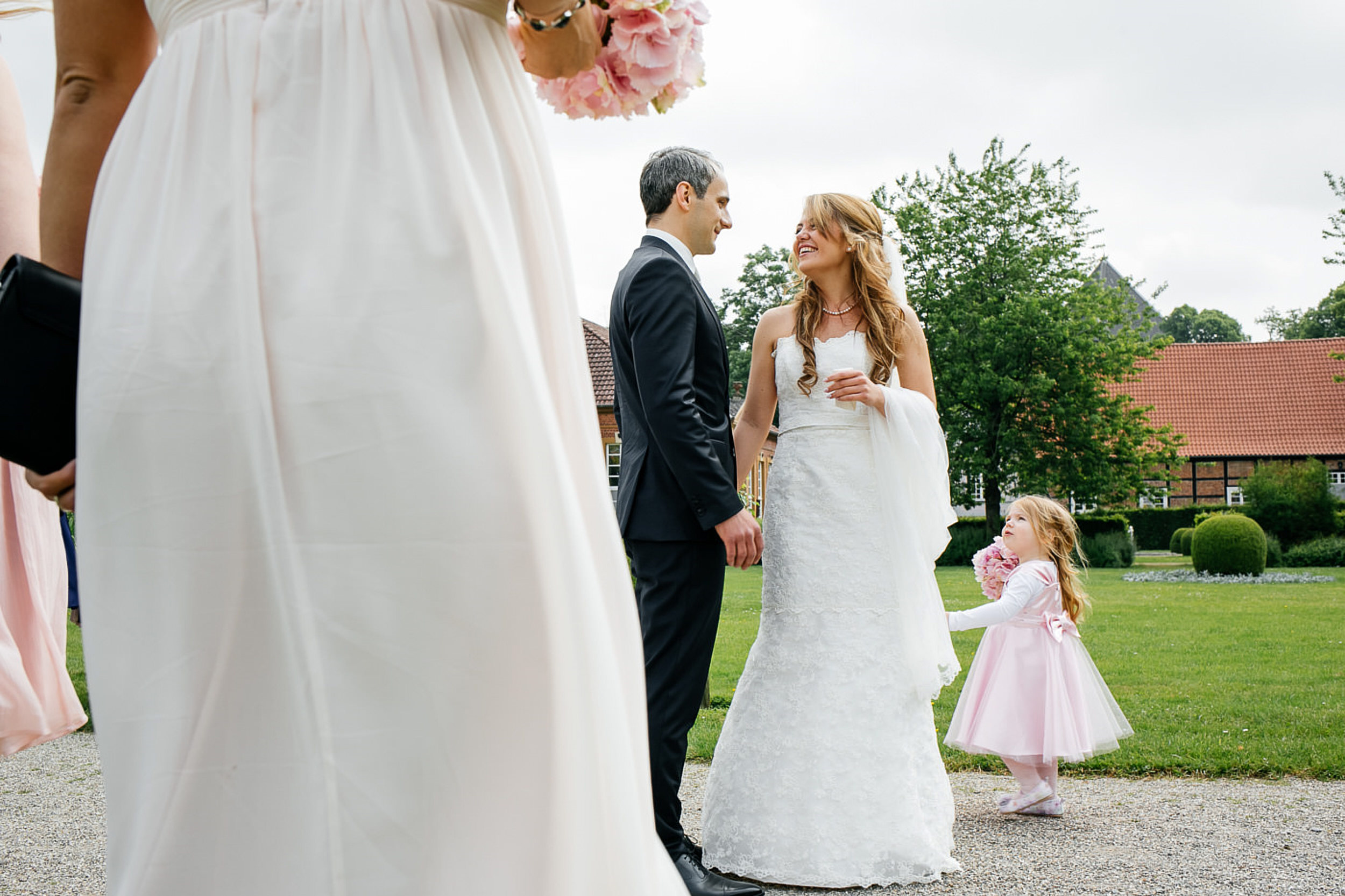 Br&auml;utigam und Braut.