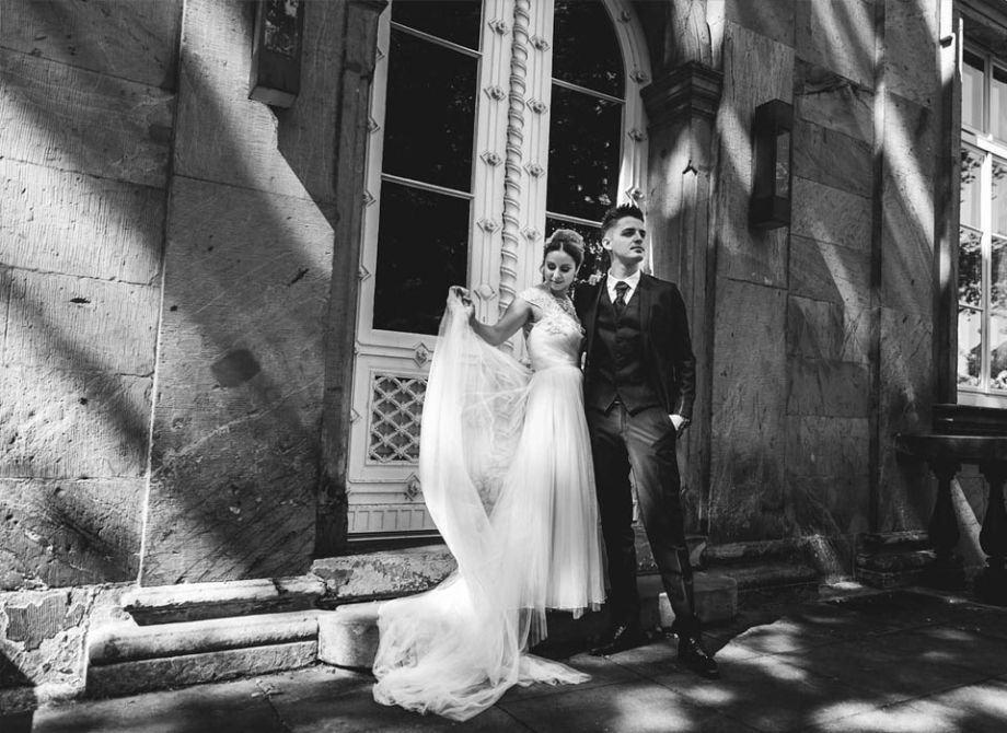 Hochzeitspaar in Detmold Palais-Garten